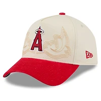 Men's New Era Stone Los Angeles Angels Western Stitch 9FORTY A-Frame Adjustable Hat
