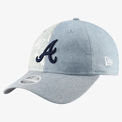 Women's New Era Atlanta Braves Denim Patchwork 9TWENTY Adjustable Hat