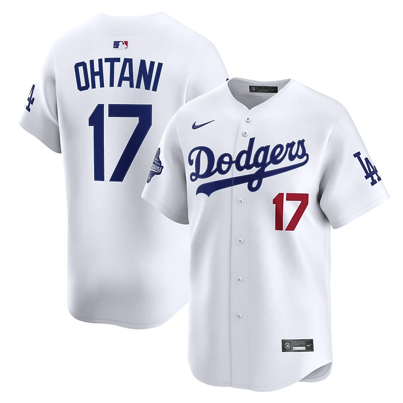 Men's Nike Shohei Ohtani White Los Angeles Dodgers 2025 World Series Champions Limited Jersey