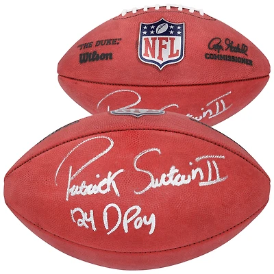 Patrick Surtain II Denver Broncos Autographed Wilson Duke Full Color Football with "24 DPOY" Inscription
