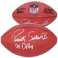 Patrick Surtain II Denver Broncos Autographed Wilson Duke Full Color Football with "24 DPOY" Inscription