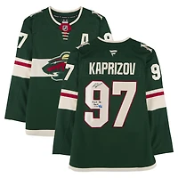 Kirill Kaprizov Minnesota Wild Autographed Green Fanatics Premium Jersey with "Kirill The Thrill" Inscription - Limited Edition of 10