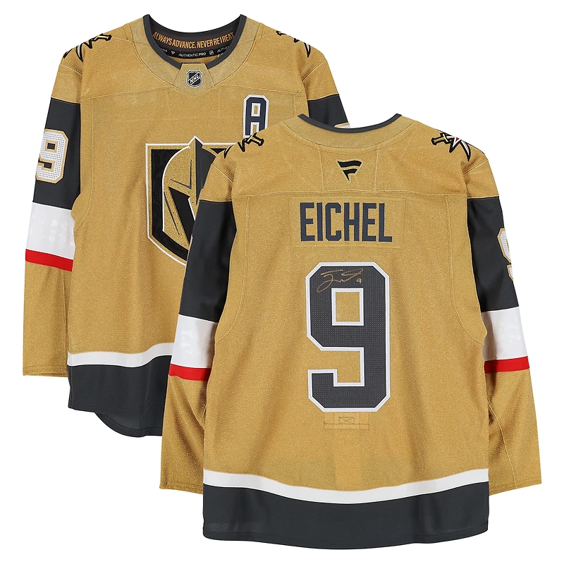 Jack Eichel Vegas Golden Knights Autographed Gold Fanatics Authentic Pro Jersey