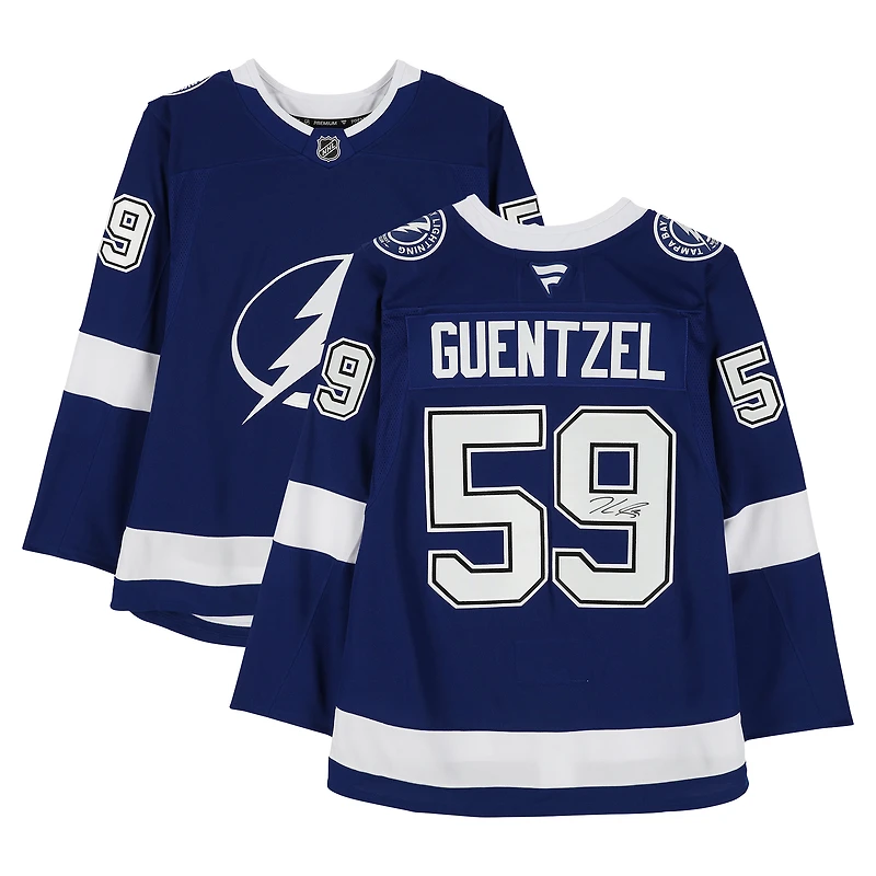 Jake Guentzel Tampa Bay Lightning Autographed Blue Fanatics Premium Jersey