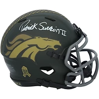 Patrick Surtain II Denver Broncos Autographed Riddell 2025 Salute To Service Speed Mini Helmet