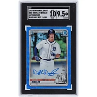Dillon Dingler Detroit Tigers Autographed 2020 Bowman Draft Blue Wave Refractor #CDA-DD #13/150 SGC Authenticated 9.5/10 Card