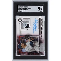 Masahiro Tanaka New York Yankees Autographed 2019 Topps Tribute Red Patch Relic #TAP-MTA #1/10 SGC Authenticated MT 9 Card