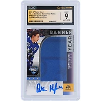 Quinn Hughes Vancouver Canucks Autographed 2020 Upper Deck SP Game Used Blue Relic #AS20-QH CGC Fanatics Witnessed Authenticated /10 Card