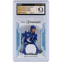 Quinn Hughes Vancouver Canucks Autographed 2023-24 Upper Deck Artifacts NHL Remnants GU Relic #NR-QH CGC Fanatics Witnessed Authenticated 9.5/10 Card