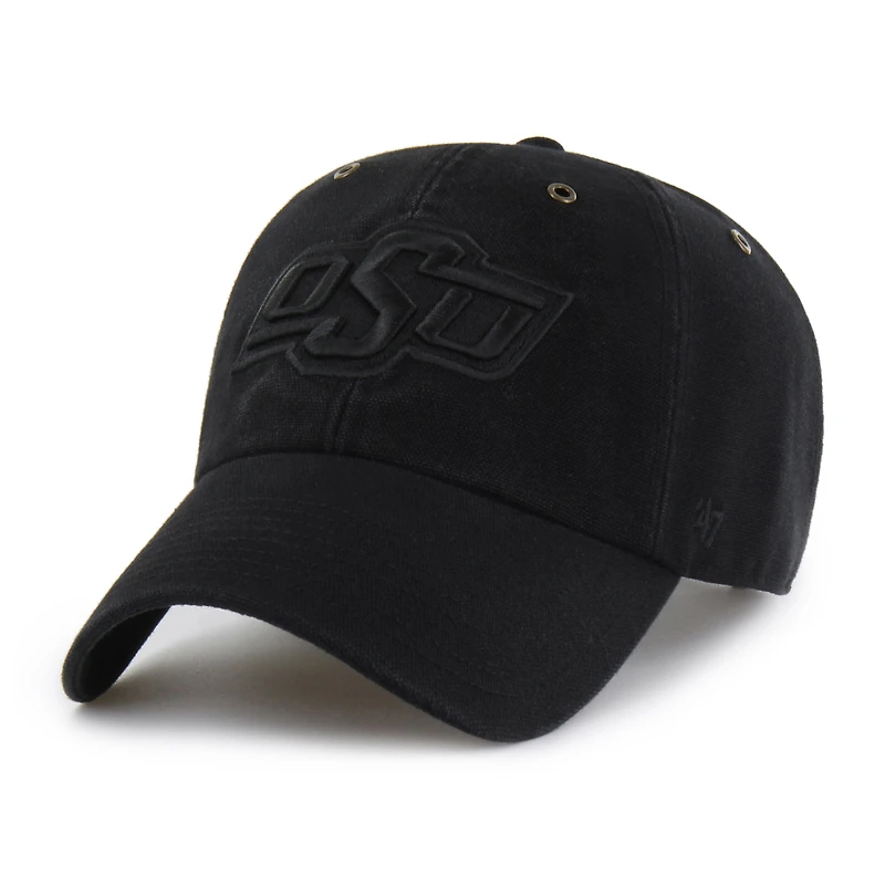 Men's Carhartt x '47 Black Oklahoma State Cowboys Clean Up Adjustable Hat