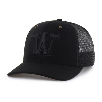 Men's Carhartt x '47 Black Washington Huskies Trucker Adjustable Hat