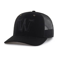 Men's Carhartt x '47 Black Washington Huskies Trucker Adjustable Hat