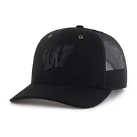 Men's Carhartt x '47 Black Wisconsin Badgers Trucker Adjustable Hat