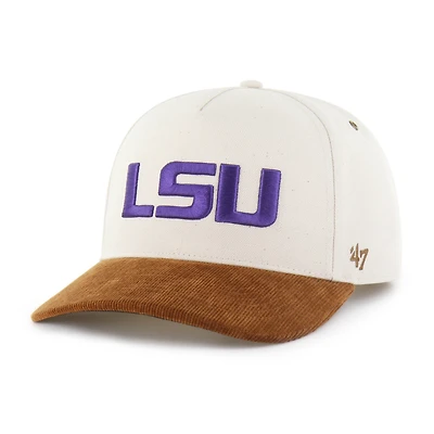 Men's Carhartt x '47 Natural/Brown LSU Tigers Undyed Relaxed Hitch Adjustable Hat