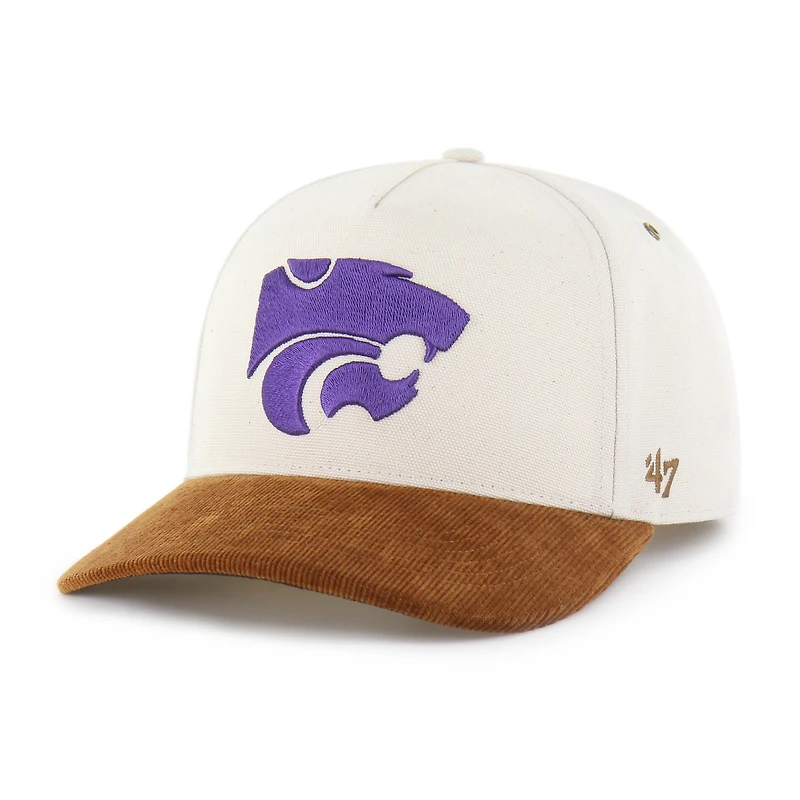 Men's Carhartt x '47 Natural/Brown Kansas State Wildcats Undyed Relaxed Hitch Adjustable Hat