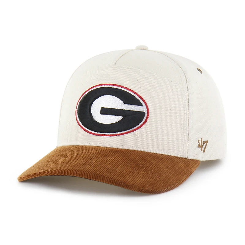 Men's Carhartt x '47 Natural/Brown Georgia Bulldogs Undyed Relaxed Hitch Adjustable Hat