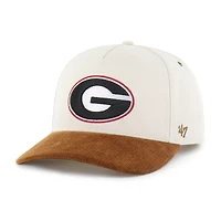 Men's Carhartt x '47 Natural/Brown Georgia Bulldogs Undyed Relaxed Hitch Adjustable Hat