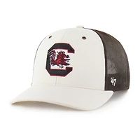 Men's Carhartt x '47 Natural/Brown South Carolina Gamecocks Undyed Trucker Adjustable Hat