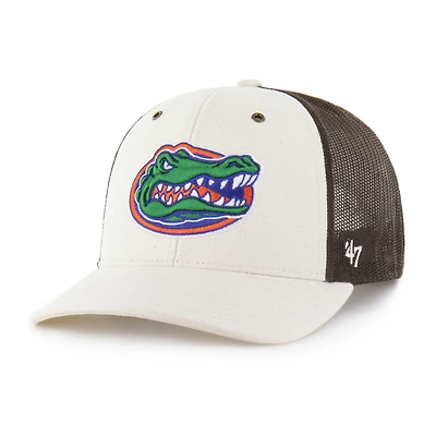 Men's Carhartt x '47 Natural/Brown Florida Gators Undyed Trucker Adjustable Hat