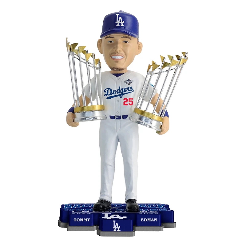 FOCO Tommy Edman Los Angeles Dodgers Back-to-Back World Series Champions 8" Bobblehead