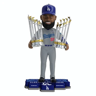 FOCO Teoscar Hernández Los Angeles Dodgers Back-to-Back World Series Champions 8" Bobblehead