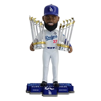 FOCO Teoscar Hernández Los Angeles Dodgers Back-to-Back World Series Champions 8" Bobblehead