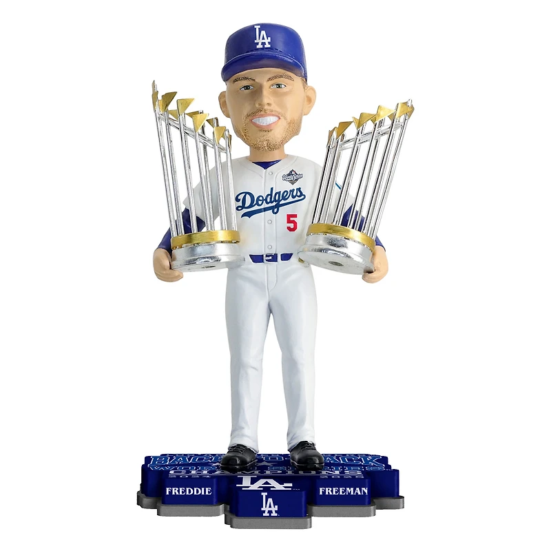 FOCO Freddie Freeman Los Angeles Dodgers Back-to-Back World Series Champions 8" Bobblehead