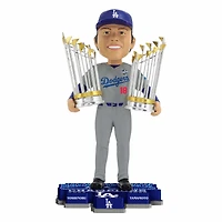 FOCO Yoshinobu Yamamoto Los Angeles Dodgers Back-to-Back World Series Champions 8" Bobblehead