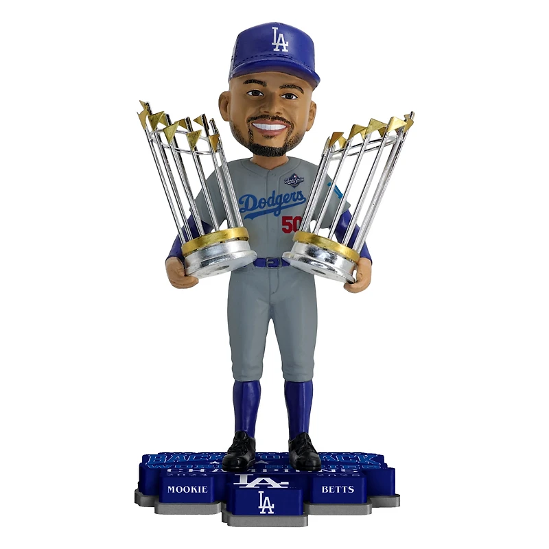 FOCO Mookie Betts Los Angeles Dodgers Back-to-Back World Series Champions 8" Bobblehead