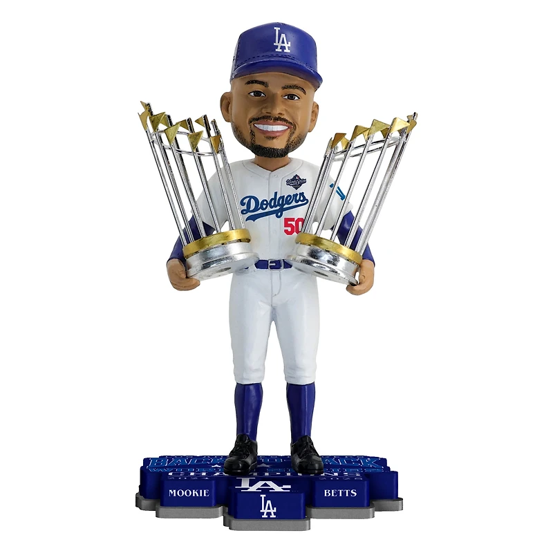 FOCO Mookie Betts Los Angeles Dodgers Back-to-Back World Series Champions 8" Bobblehead