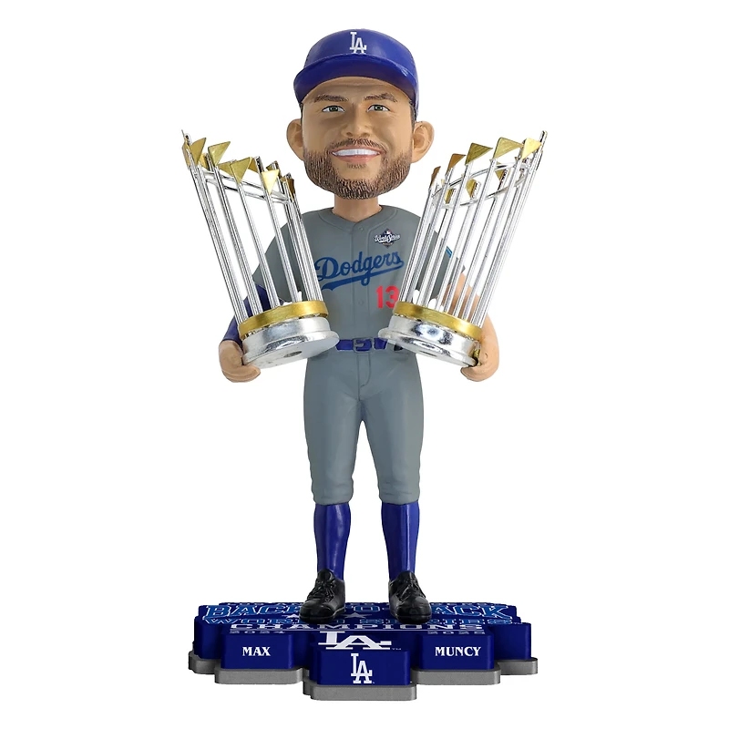 FOCO Max Muncy Los Angeles Dodgers Back-to-Back World Series Champions 8" Bobblehead
