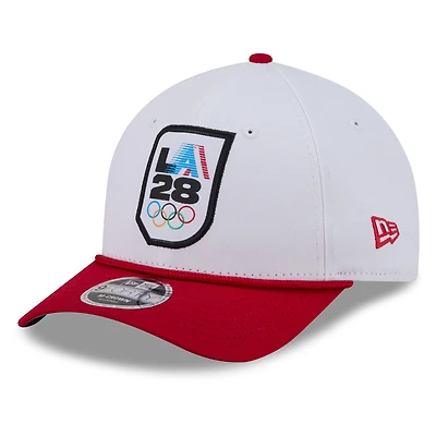 Men's New Era White/Red LA28 Rope M-Crown 9FORTY Adjustable Hat
