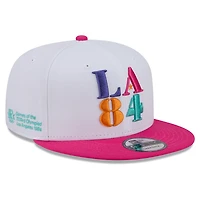 Men's New Era  White/Pink Olympic Games LA84 9FIFTY Snapback Hat