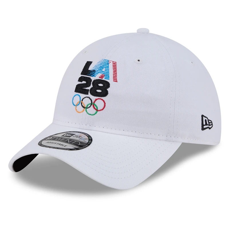 Men's New Era White LA28 9TWENTY Adjustable Hat