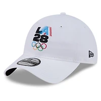 Men's New Era  White LA28 9TWENTY Adjustable Hat