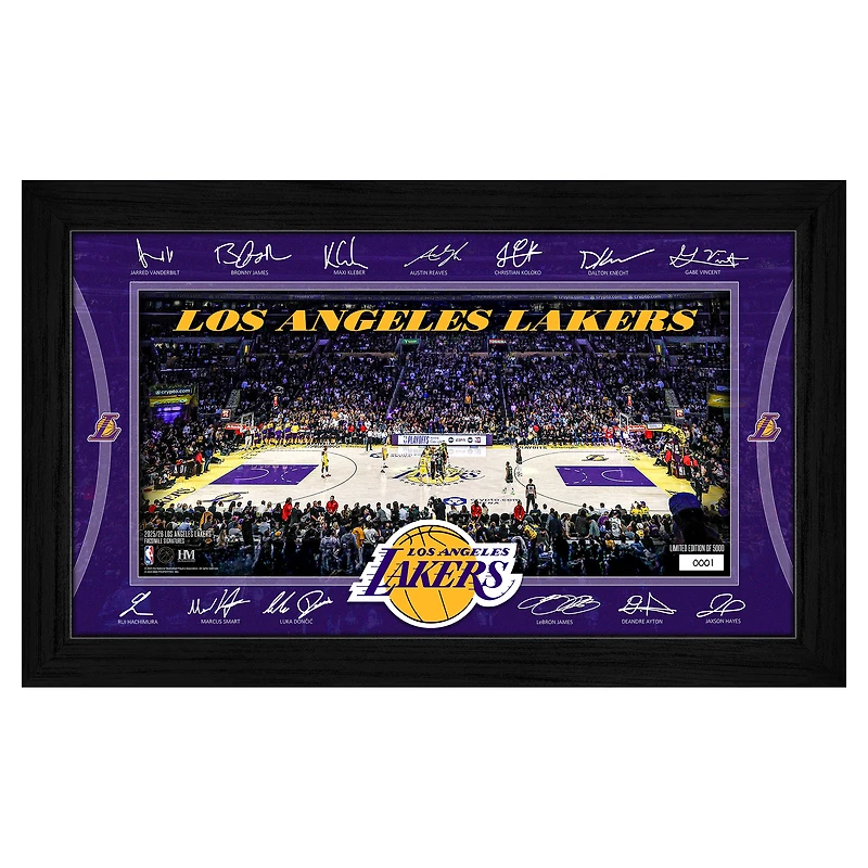Highland Mint Los Angeles Lakers 2025 Signature Court Framed Picture