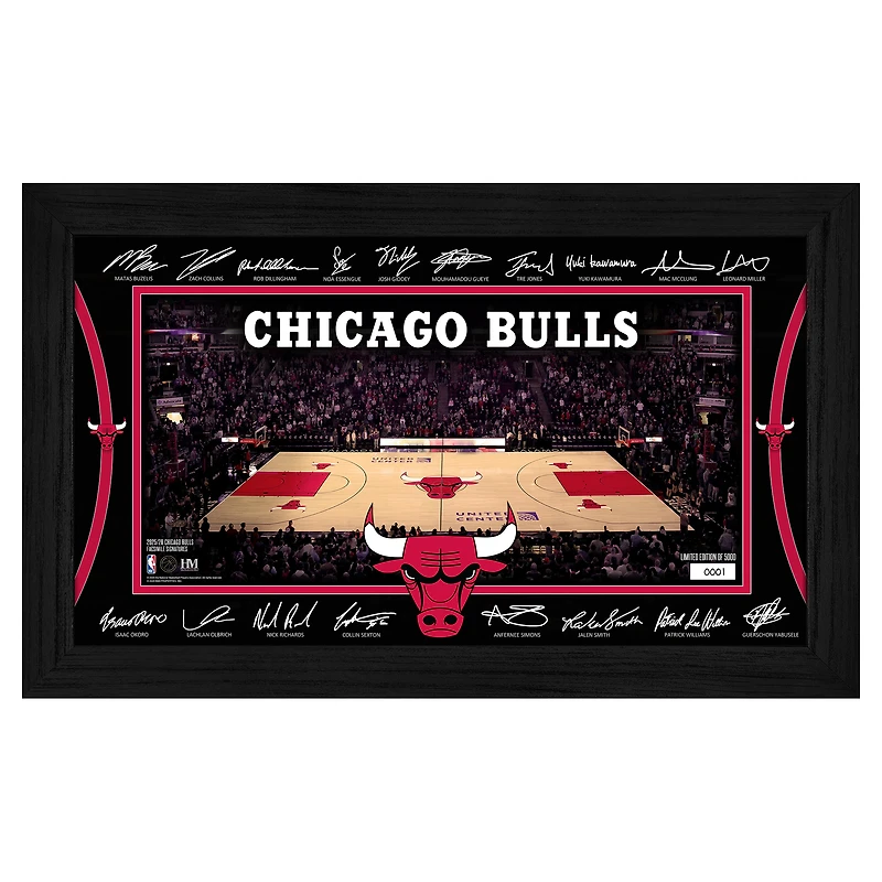 Highland Mint Chicago Bulls 2025 Signature Court Framed Picture