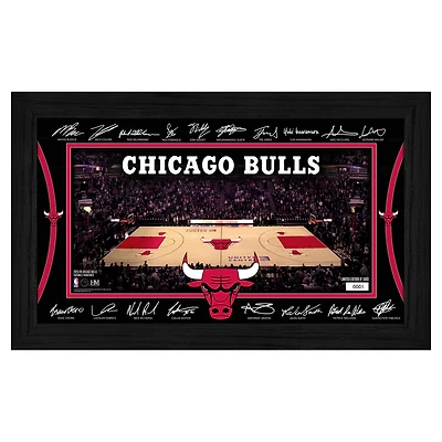 Highland Mint  Chicago Bulls 2025 Signature Court Framed Picture