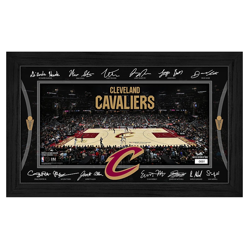 Highland Mint  Cleveland Cavaliers 2025 Signature Court Framed Picture