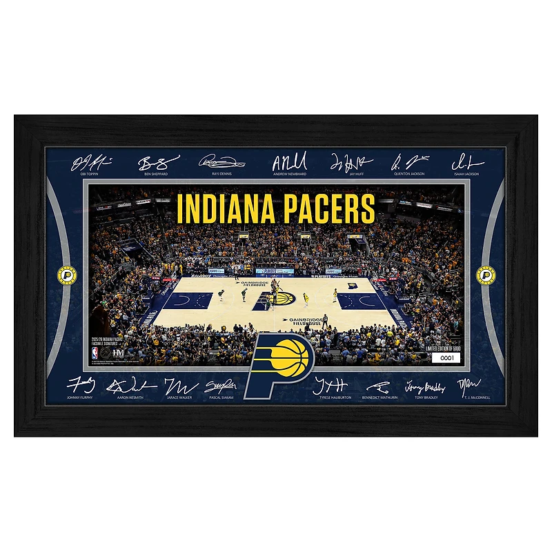 Highland Mint Indiana Pacers 2025 Signature Court Framed Picture