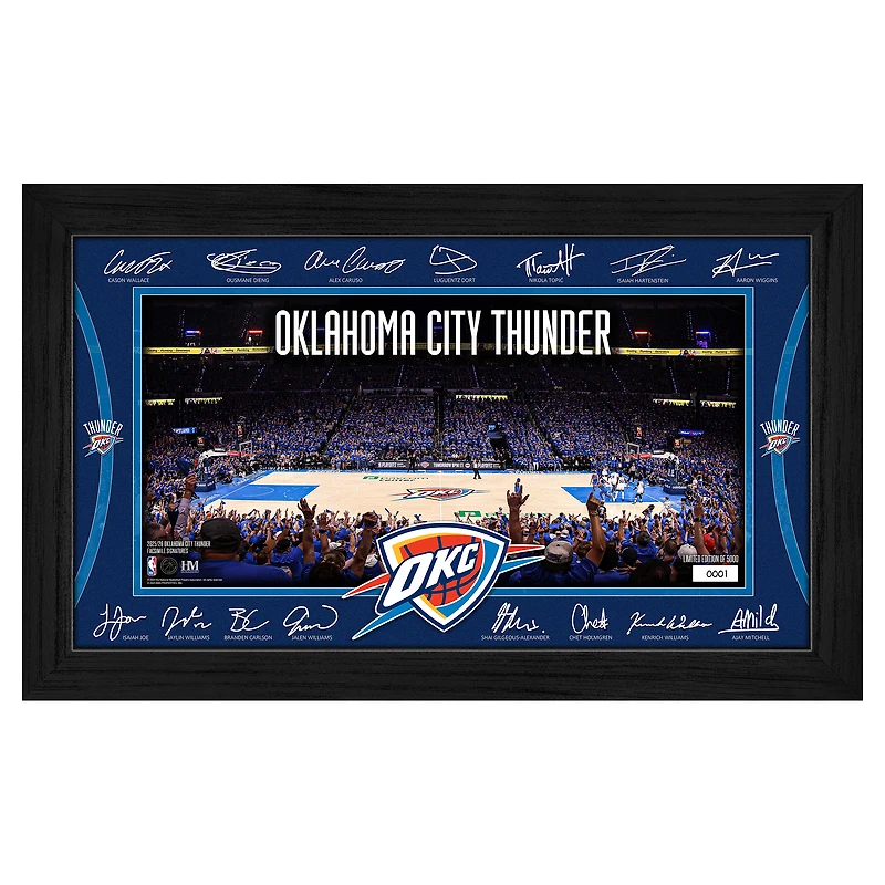 Highland Mint Oklahoma City Thunder 2025 Signature Court Framed Picture