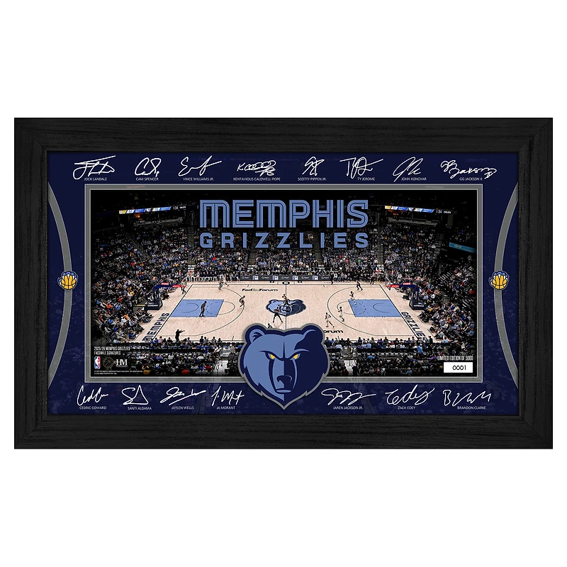 Highland Mint  Memphis Grizzlies 2025 Signature Court Framed Picture
