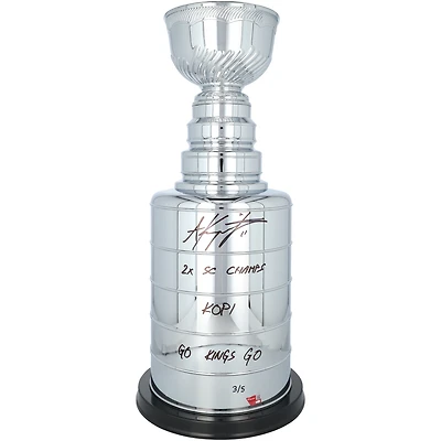Anze Kopitar Los Angeles Kings Autographed 2' Replica Stanley Cup with Multiple Inscriptions