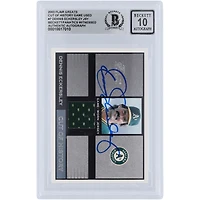Dennis Eckersley Athletics Autographed 2003 Fleer Flair Greats Cut of History GU Relic #DE Beckett Fanatics Witnessed Authenticated 10 Card