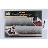Taylor Hall & Cory Schneider New Jersey Devils Autographed 2016-17 Upper Deck Black Pro Penmenship Combos Gold Ink #PEN2-HS #10/20 Card