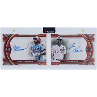 Andre Dawson & Tim Raines Montreal Expos Autographed 2023 Topps Tribute Tribute Tandems Booklet Red #TTBA-DR #9/10 Card