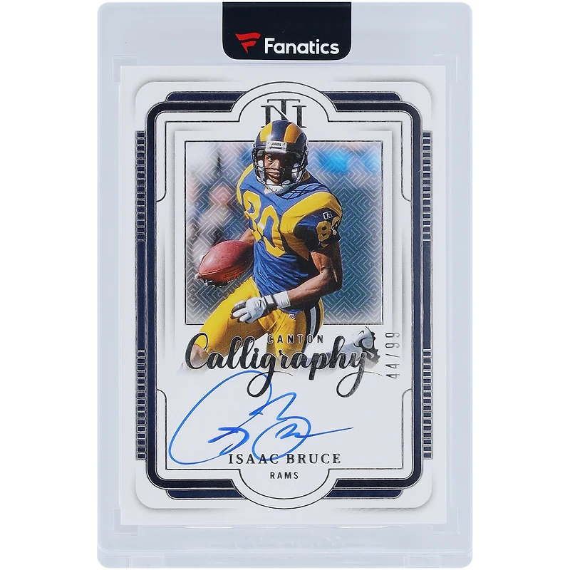 Isaac Bruce St. Louis Rams Autographed 2024 Panini National Treasures Canton Calligraphy #CC-IB #44/99 Card
