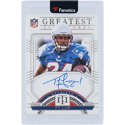 Ty Law New England Patriots Autographed 2023 Panini National Treasures Greatest Signatures #GS-TLA #61/99 Card