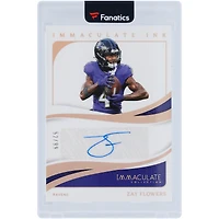Zay Flowers Baltimore Ravens Autographed 2024 Panini Immaculate Collection Immaculate Ink #II-ZFS #52/99 Card