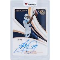 Eddie George Tennessee Titans Autographed 2024 Panini Immaculate Collection Immaculate Records #IR-EGE #18/49 Card